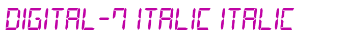 Digital-7 Italic Italic